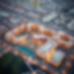 Aerial view showcasing the layout of مخطط الريمان 2 in Dubai