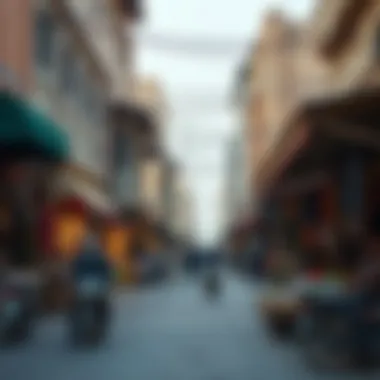 A vibrant market scene in Deira, displaying local culture and attractions.