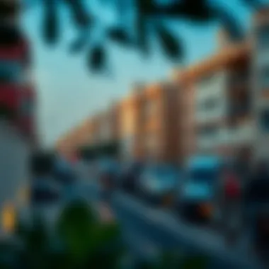 Vibrant neighborhood in Dubai