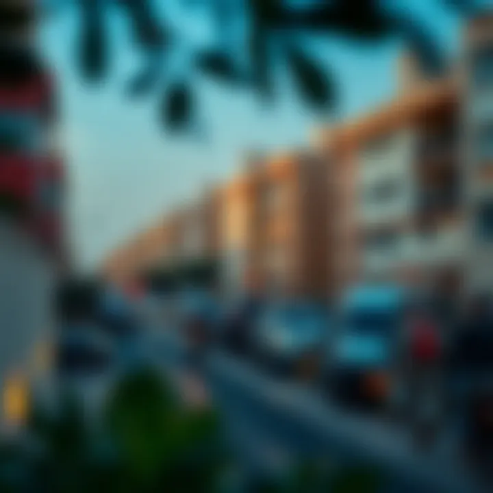 Vibrant neighborhood in Dubai