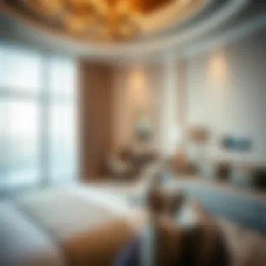 Luxurious Suite Interior at Ain Dubai Hotel Luxurious suite interior at Ain Dubai Hotel with elegant decor