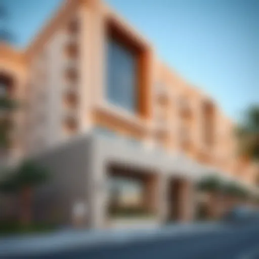 Luxurious facade of Al Badia Residence showcasing modern architecture