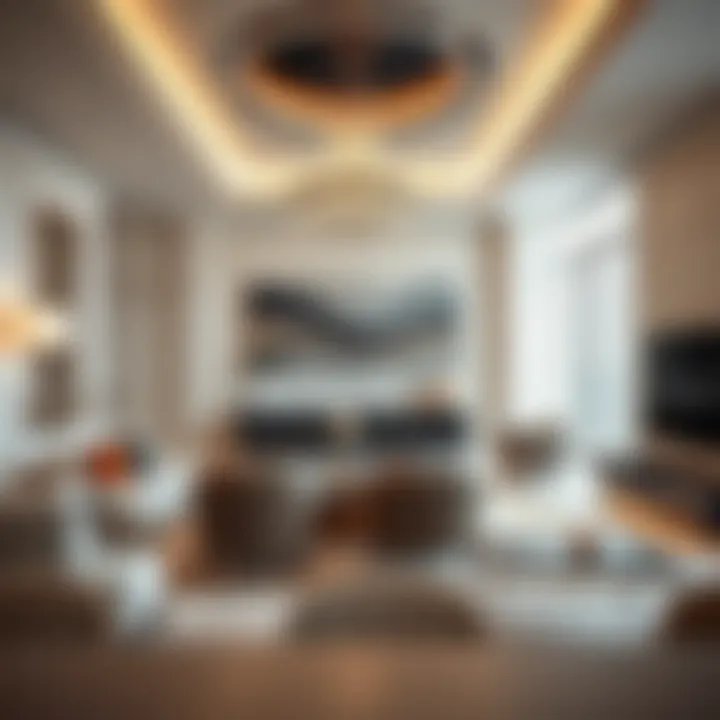 Stylish interior of an apartment in Al Badia Residence