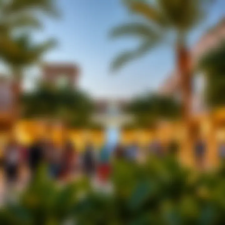 Community Space in Al Jada Park Vibrant community space within Al Jada Park, highlighting social interactions and activities