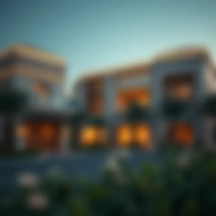 Luxurious residential properties highlighting real estate potential
