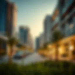 A stunning view of Al Khail Gate's modern architecture