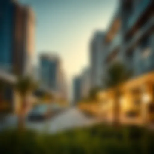 A stunning view of Al Khail Gate's modern architecture