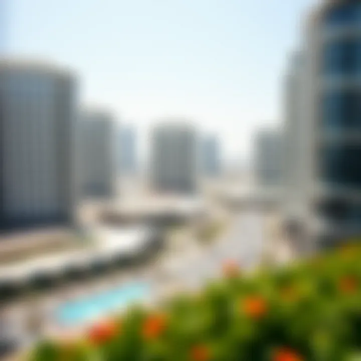 Stunning Panoramic View of Al Maryah Vista Panoramic view of Al Maryah Vista showcasing modern architecture and vibrant community spaces