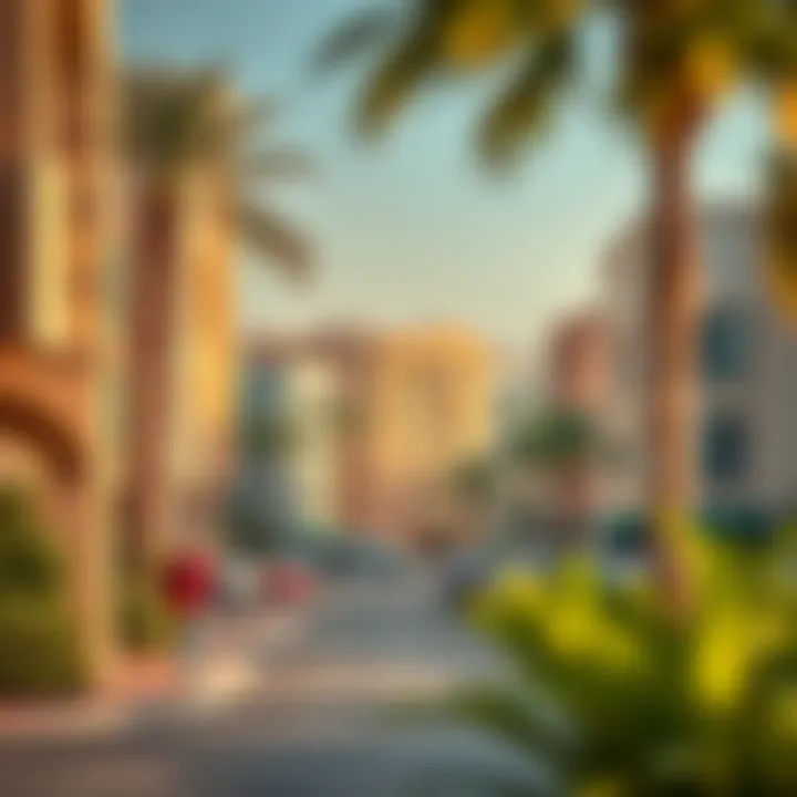 A view of Al Nahda's vibrant community and local amenities