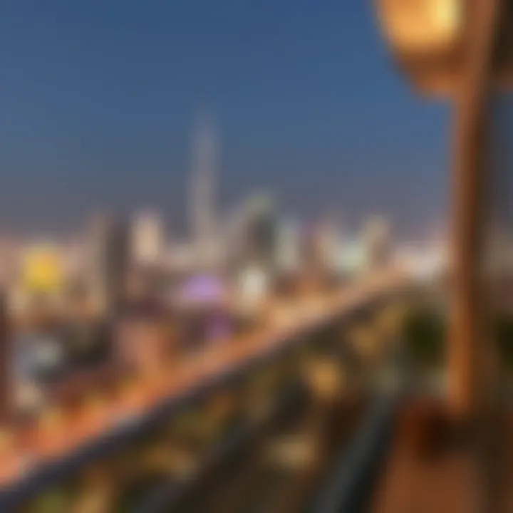 Breathtaking skyline view from the balcony of Al Sayyah Residence C