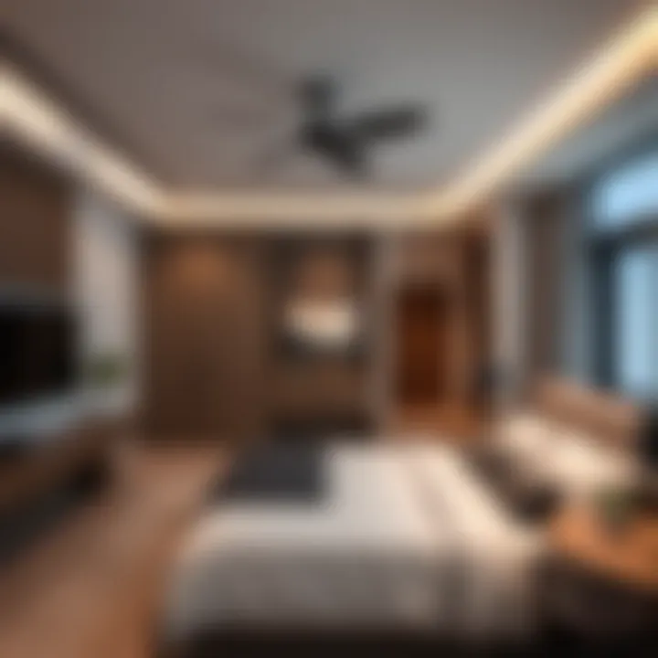 Modern bed space interior design