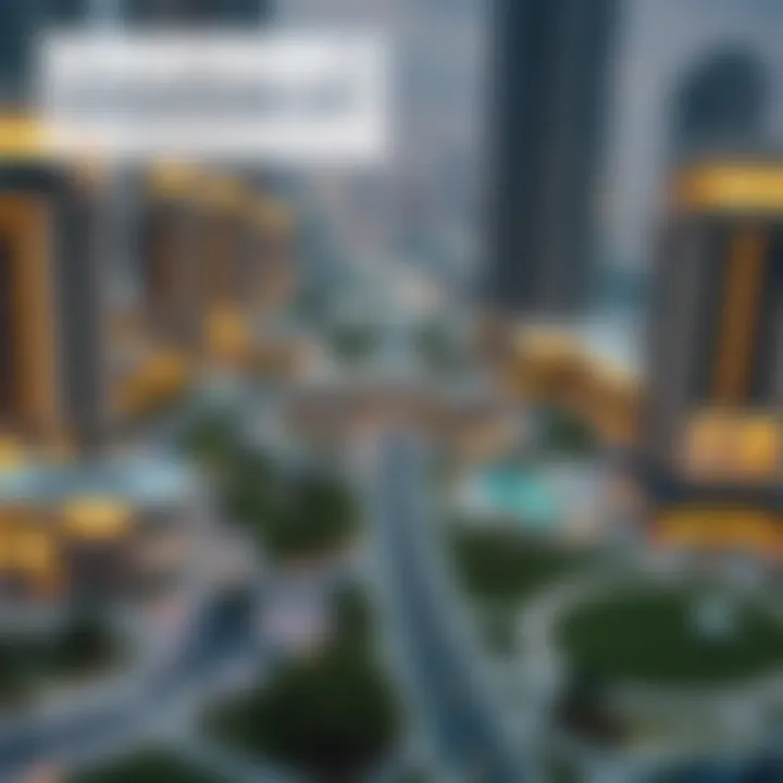 Infographic depicting the strategic location of Bianca Dubailand within Dubai.