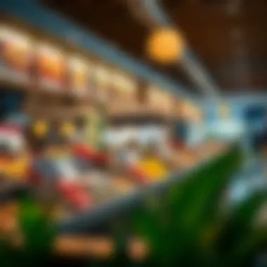 Diverse culinary offerings available at the mall's food court