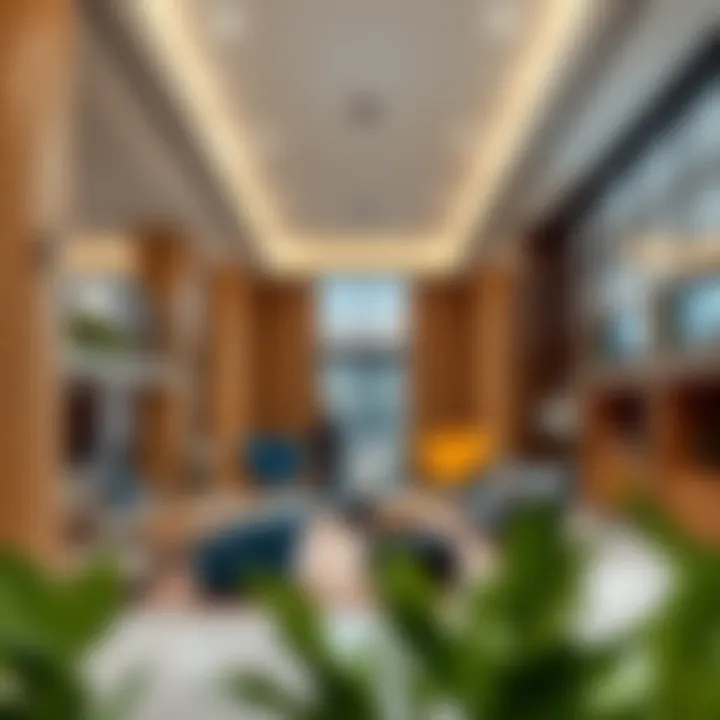 Interior view showcasing the modern amenities and community spaces within the Binsina Pavilion.