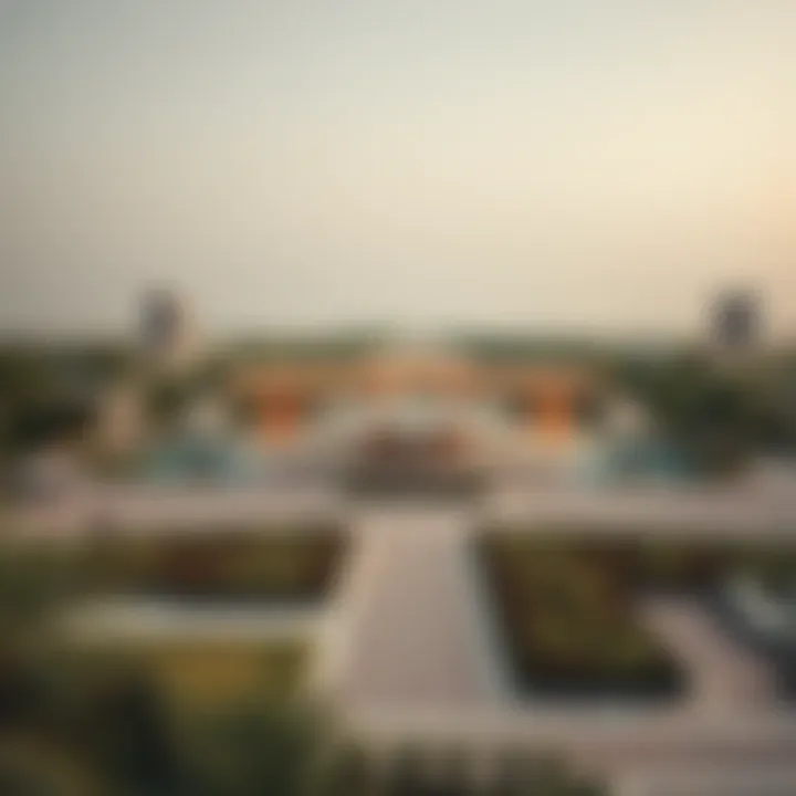 A panoramic view of Jumeirah Park, emphasizing the pavilion's integral role in the real estate landscape.
