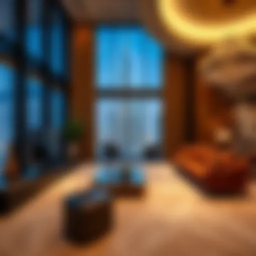 Luxurious interior of a Burj Khalifa residence showcasing modern design