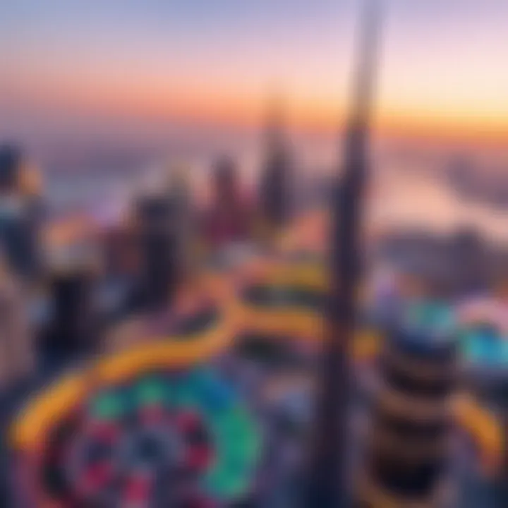 Panoramic view from a high-rise residence in Burj Khalifa overlooking Dubai