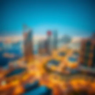 Dynamic Business Bay Landscape Panoramic view of Business Bay highlighting its real estate vibrancy