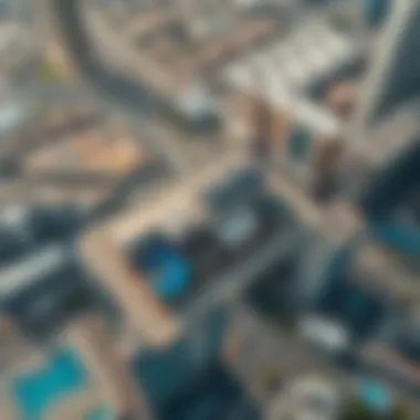 Aerial view of Carrefour Business Bay with surrounding urban development