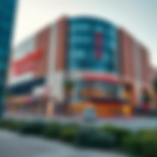 Exterior view of Carrefour Business Bay showcasing modern architecture