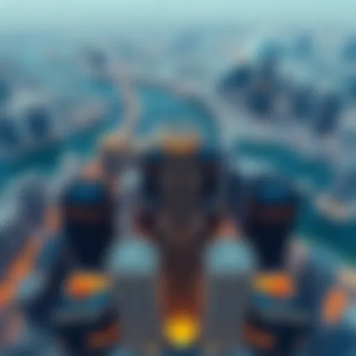 Aerial view showcasing the Citadel Tower amidst Dubai's skyline