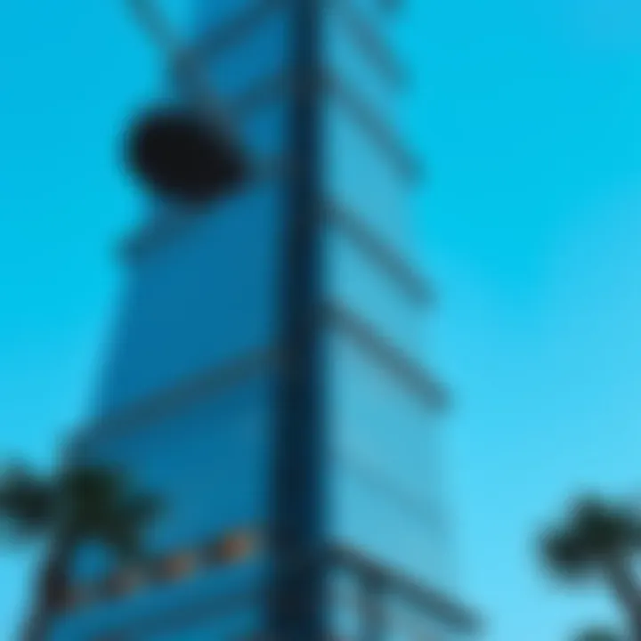 Architectural Elegance of Citadel Tower Architectural details of the Citadel Tower highlighting its unique design