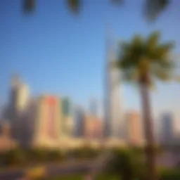 Skyline of Dubai showcasing luxurious properties