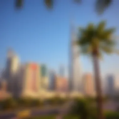 Dubai's Luxurious Real Estate Skyline Skyline of Dubai showcasing luxurious properties