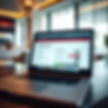 Visa Status on Laptop Laptop displaying UAE immigration website