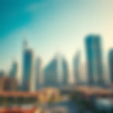 Detailed view of a Dubai skyline representing real estate opportunities