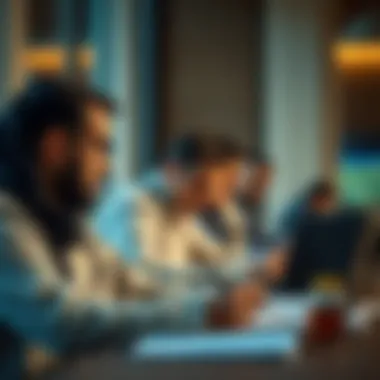 Candidates studying for the RERA test