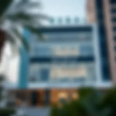 Modern office building representing a real estate office in Dubai