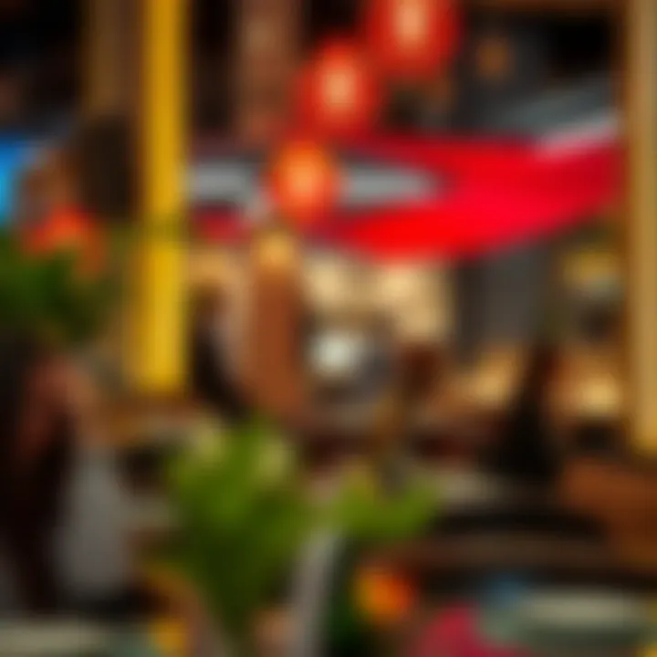 Vibrant atmosphere at a popular restaurant in Dubai Marina