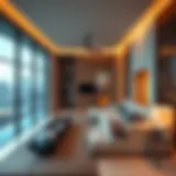 Luxury apartment view in Dubai