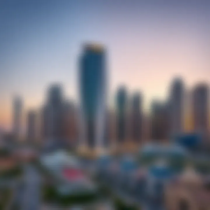 A stunning view of luxury skyscrapers developed by Damac Properties in Dubai's skyline