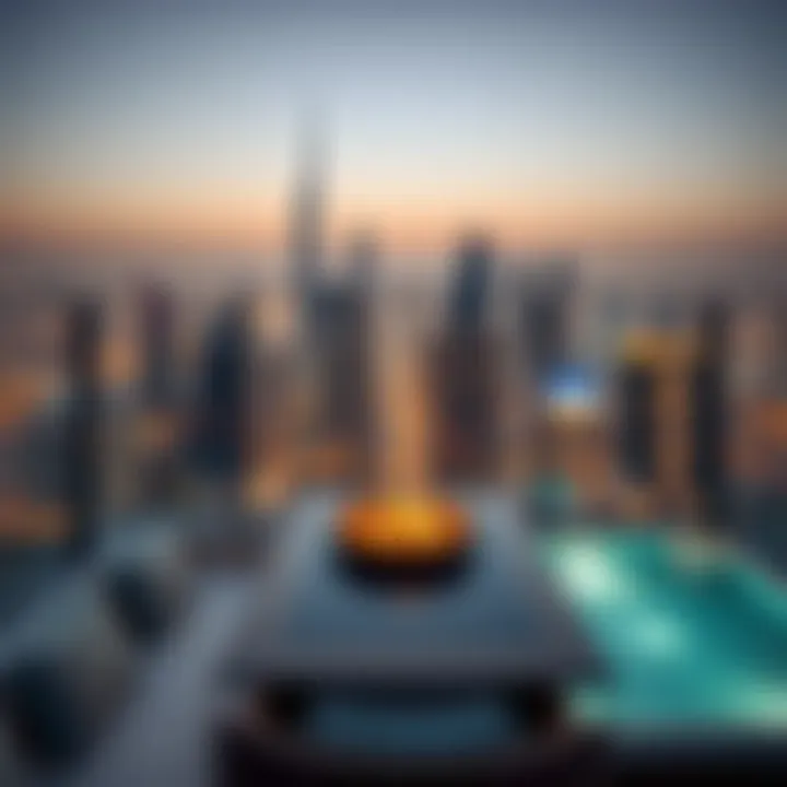 Stunning skyline view from The Voleo's rooftop terrace
