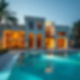 Luxurious villa exterior in Dubai