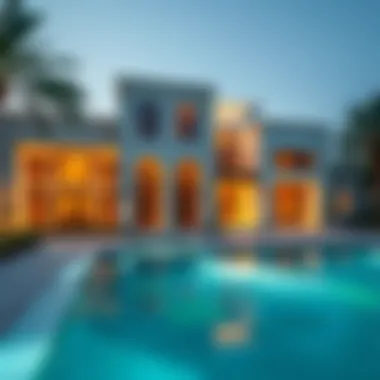 Luxurious villa exterior in Dubai