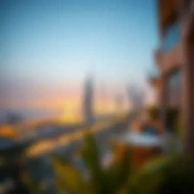Panoramic view of Dubai skyline from a holiday apartment