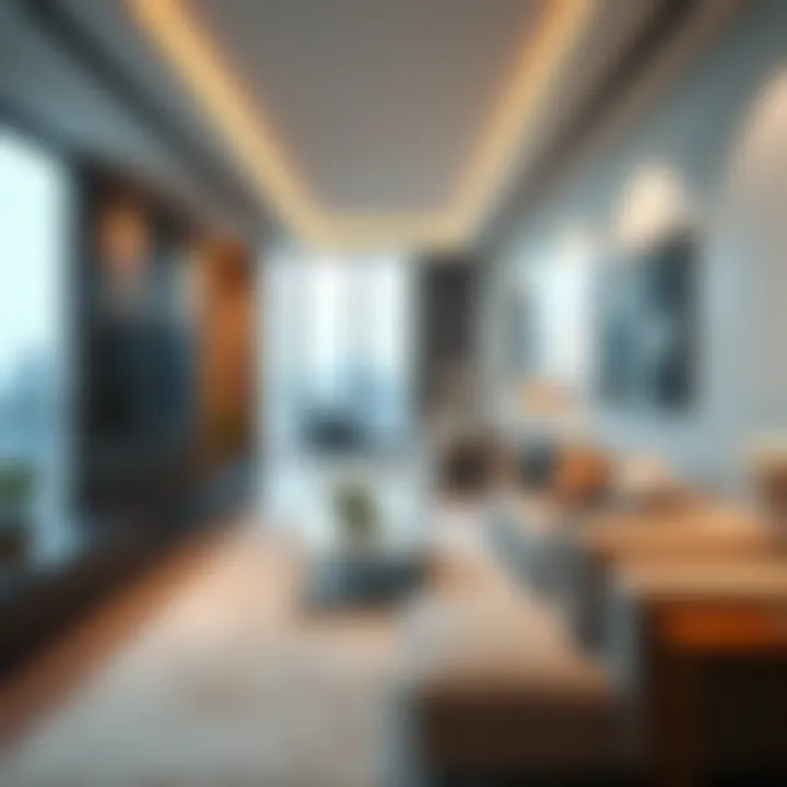 Interior layout of Tower Two highlighting living spaces