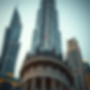 Close-up of Dubai Creek Tower highlighting its intricate cultural design elements