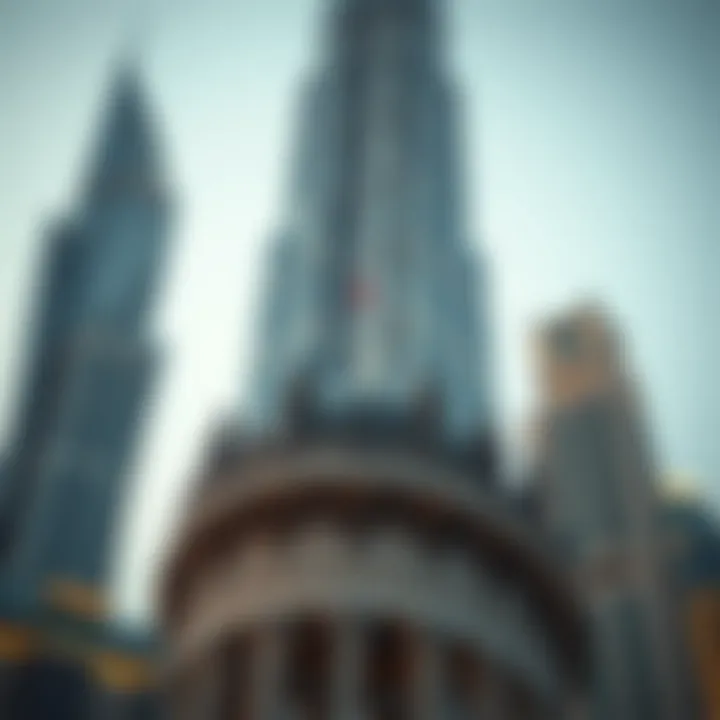 Close-up of Dubai Creek Tower highlighting its intricate cultural design elements