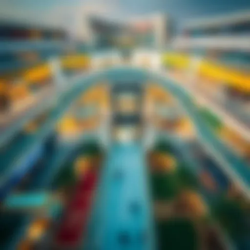 Aerial view capturing the grandeur of Dubai Mall with its stunning architecture