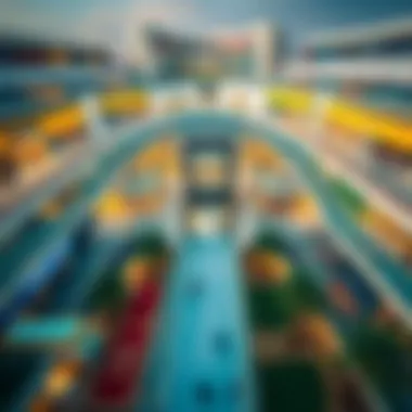 Aerial View of Dubai Mall Aerial view capturing the grandeur of Dubai Mall with its stunning architecture