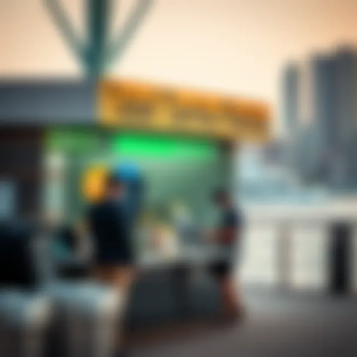 Ticket booth for Dubai Marina ferry services