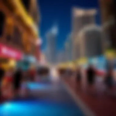 People enjoying the vibrant nightlife around Dubai Marina