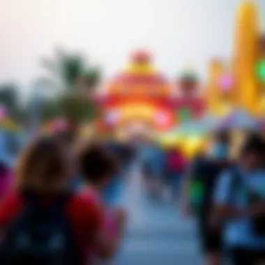 Vibrant Events at Dubai Parks Visitors enjoying a vibrant event within the Dubai Parks and Resorts complex.