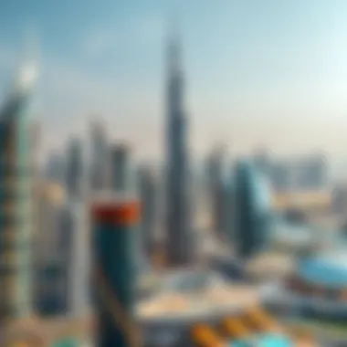Dubai's Iconic Luxury Skyline Stunning skyline of Dubai showcasing luxury real estate