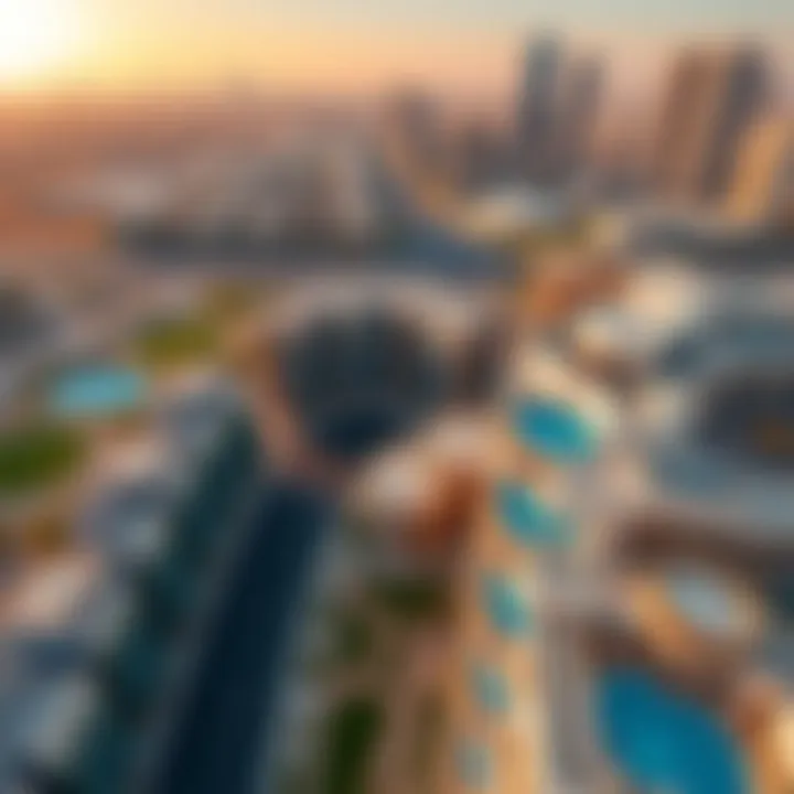 Aerial view of Dubai South showcasing modern architecture