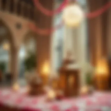 Traditional Emirati decorations adorning a festive setting